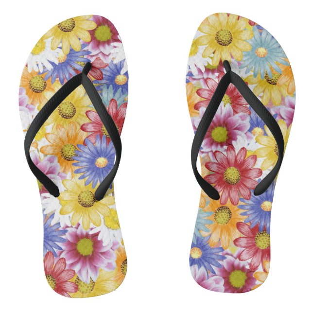 marguerites colorées mignonnes tongs (Semelle)