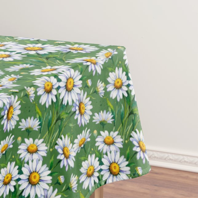 Marguerites dans le pré. Aquarelles. Nappe (Créateur téléchargé)