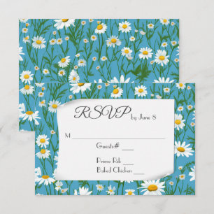 Marguerites d'été blanches pour RSVP de mariage