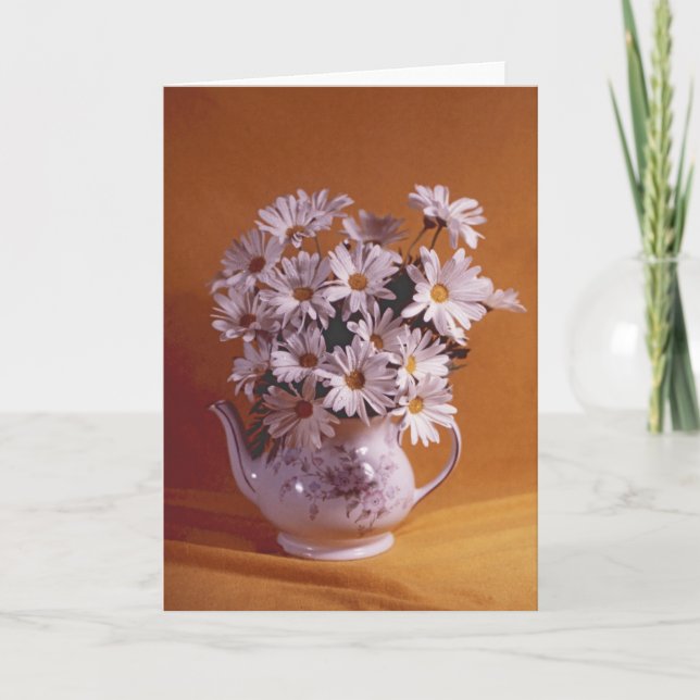 Marguerites En Teapot Toutes les cartes d'occasion (Devant)