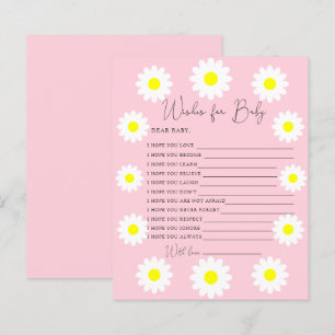 Marguerites fleurs sauvages - Voeux pour bébé
