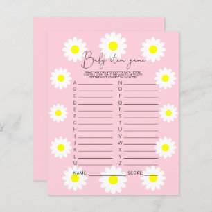 Marguerites - Jeu d'article pour bébé. Jeu baby sh