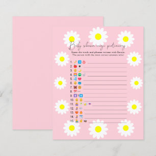 Marguerites - Jeu d'images Emoji Baby Shower