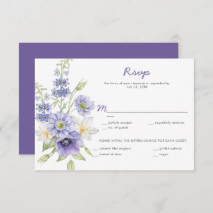Marguerites violettes, Anémones, RSVP Rose