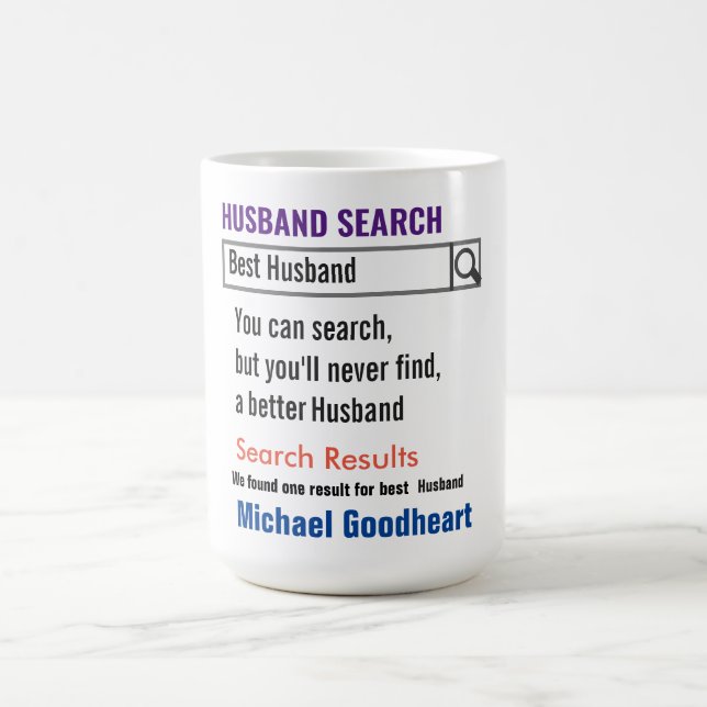 Mari amusant recherche cadeau Mug (Centre)