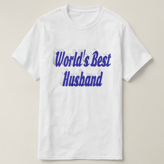 Mari avec le texte bleu T-shirt (Design devant)