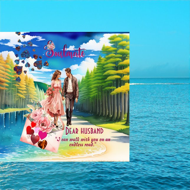 Mari de l'âme Romantique Valentine Carte photo (Soulmate Husband Romantic Valentine Photo Card)