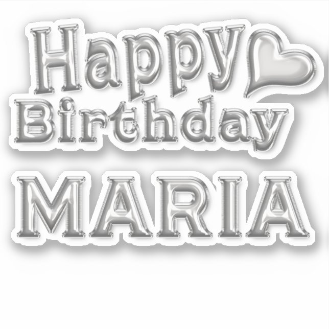 Maria Happy Birthday Autocollants Autocollants (Devant)