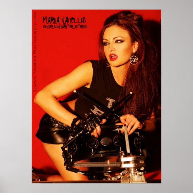 MARIA KANELLIS DRUMMER POSTER (Devant)