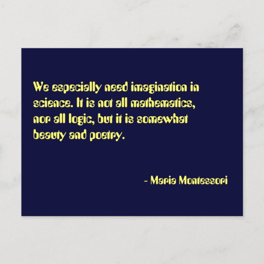 Maria Montessori Citation No 7 Carte Postale Zazzle Fr