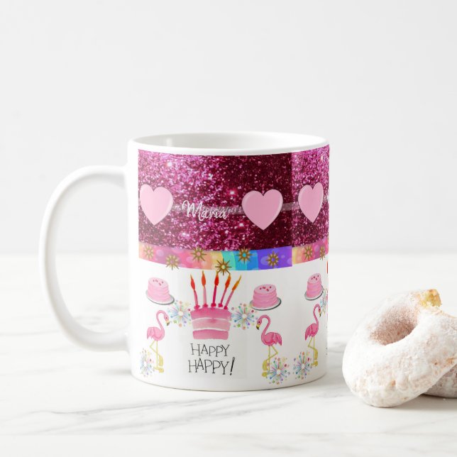 Maria Mug Joyeux Anniversaire Mug (Avec donut)