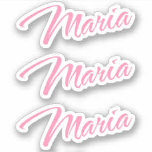 Maria Nom décoratif en rose x3 Sticker