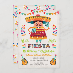 Mariachi Mexcian Fiesta Invitation à la fête d'ann
