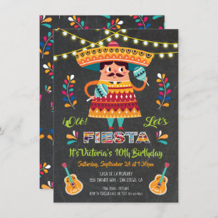 Mariachi Mexcian Fiesta Invitation de fête d'anniv