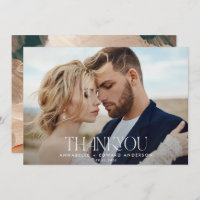 Mariage 1 photo merci terracotta turquoise peinte