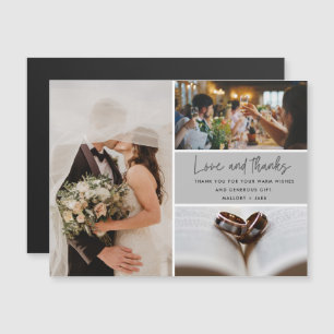 Mariage 3 Photo Amour Remerciements Merci Moderne