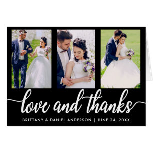 Mariage 3 Photo Love and Thanks Fold