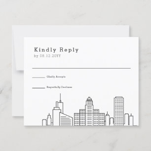 Mariage à Buffalo, New York   RSVP de la skyline s