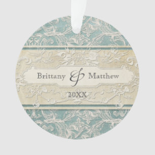 Mariage à dentelle rouge Vintage bleu