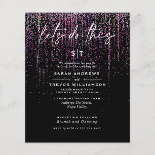 Mariage à faible budget Edgy Magenta Parties scint