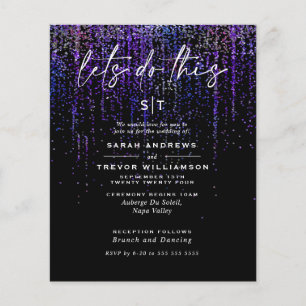 Mariage à faible budget Edgy Purple Parties scinti