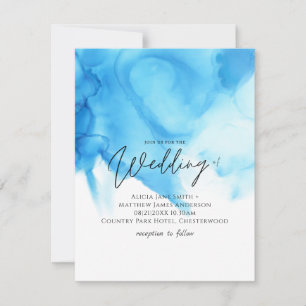 Mariage à l'aquarelle bleu aqua tendance