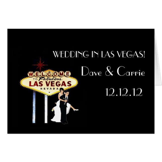 MARIAGE À LAS VEGAS ! Carte (Devant horizontal)