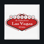 Mariage à Las Vegas Magnet<br><div class="desc">Personnalisez votre aimant Mariage avec votre propre texte1 Ajouter Enregistrer la date et les noms de la mariée et de la mariée.</div>
