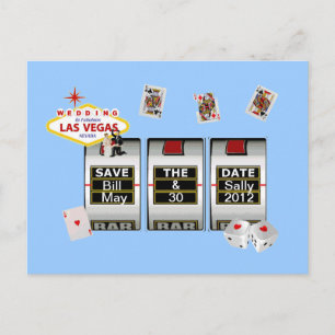 Mariage à Las Vegas "Save the Date" Carte postale