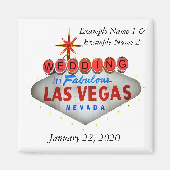 Mariage à Las Vegas Save the Date Magnet (Devant)