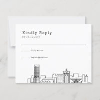 Mariage à Milwaukee | RSVP à la ligne d'horizon st