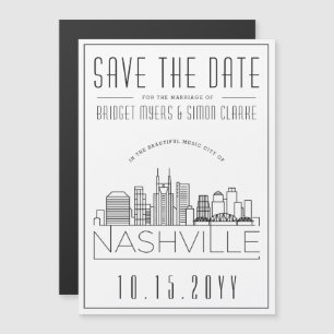 Mariage à Nashville   Horizon stylisé, carte de sa