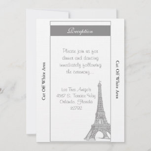 Mariage à Paris Carte de réception