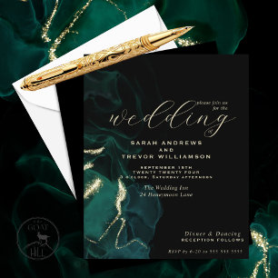 Mariage à petit budget Encre à alcool vert océan p