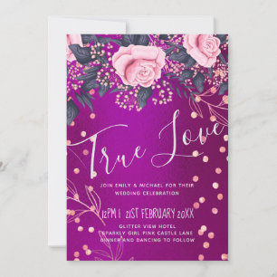 Mariage à petit budget look métallisé floral rose