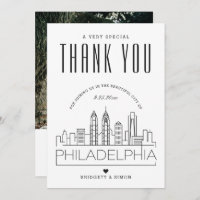 Mariage à Philadelphie | Carte de remerciement et 