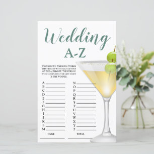 Mariage A-Z Élégant jeu de Fête des mariées
