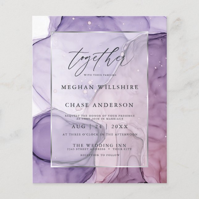 Mariage abordable Cust4 Lavender Rose Abstrait (Devant)