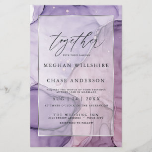 Mariage abordable Cust6 Lavender Rose Abstrait