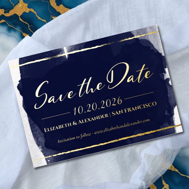 Mariage Abstrait Enregistrer la date Invitations | (Créateur téléchargé)