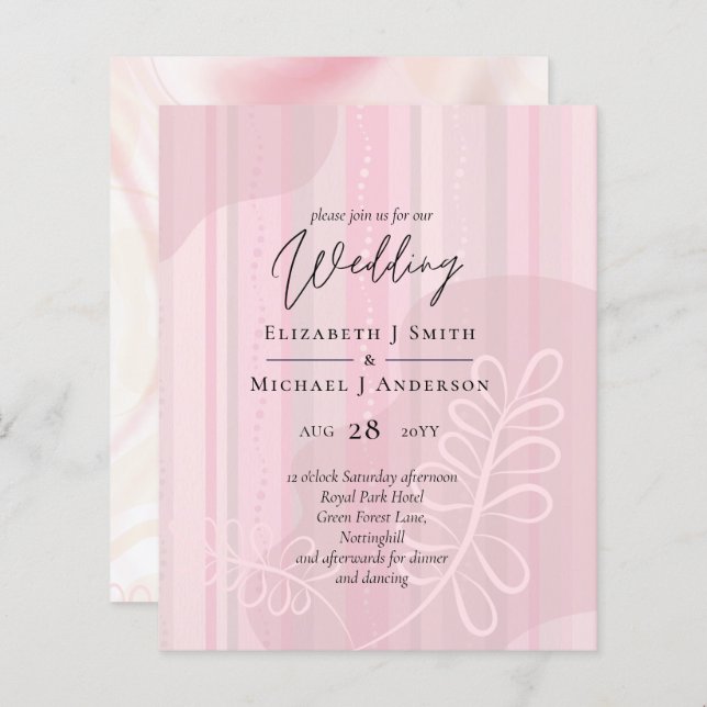 Mariage Abstrait moderne scandinave japonais (Devant / Derrière)