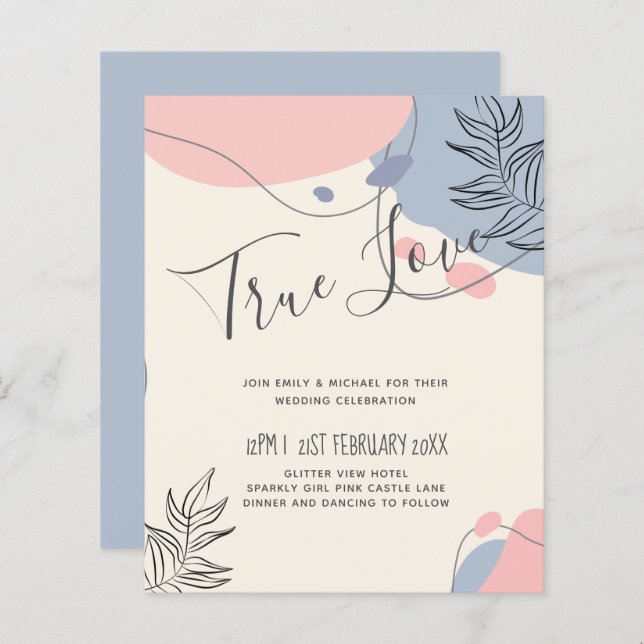 Mariage Abstrait moderne scandinave japonais (Devant / Derrière)