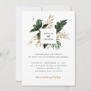 Mariage abstrait tropical moderne peint