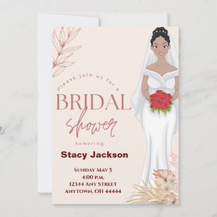 Mariage Afro-Américain Invitation pour une Fête de