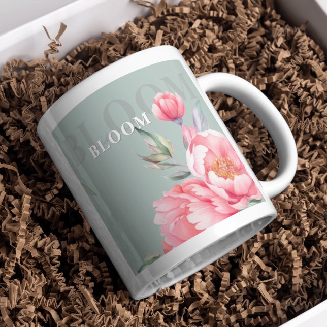 Mariage & Aïd | Mug géant Rose Pivoine et Vert Sau (Créateur téléchargé)