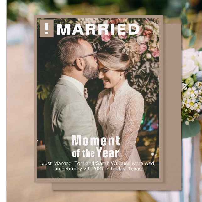 Mariage Ajouter Photo Fun Magazine Carte de couver (Créateur téléchargé)