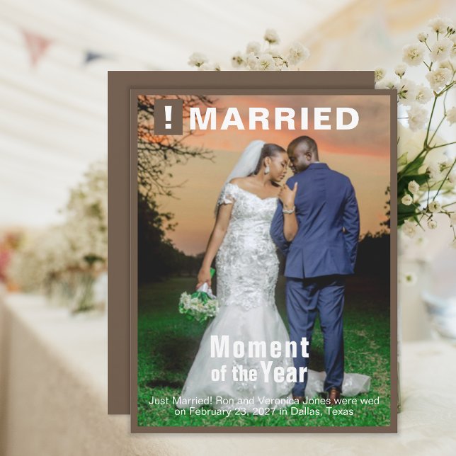 Mariage Ajouter Photo Fun Magazine Carte de couver (Créateur téléchargé)