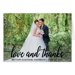 Mariage Amour et Remerciements Merci Photo Pliée