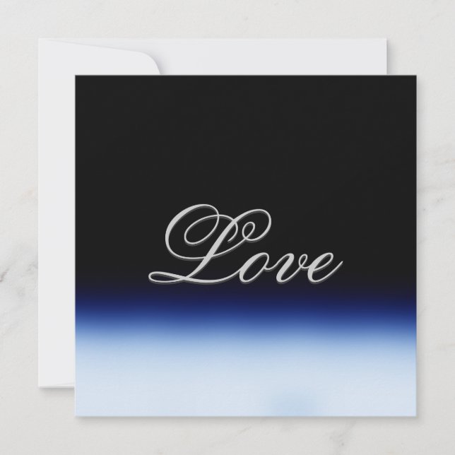 Mariage Amour Noir Bleu Sophistiqué (Devant)