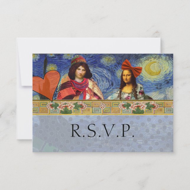 Mariage amusant RSVP Baroque Ornate Figurative (Devant)